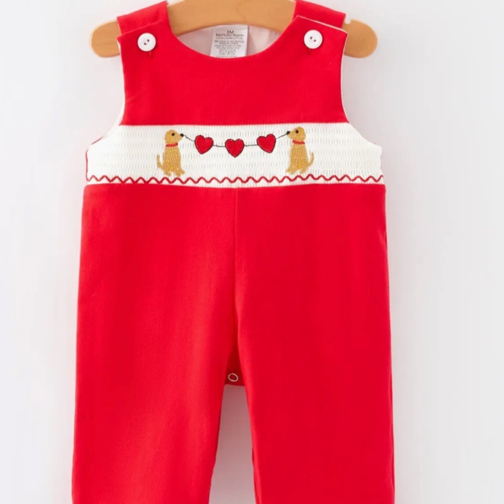 Smocked Embroidered Boys Jumpsuit Romper 3 6 12 18 months